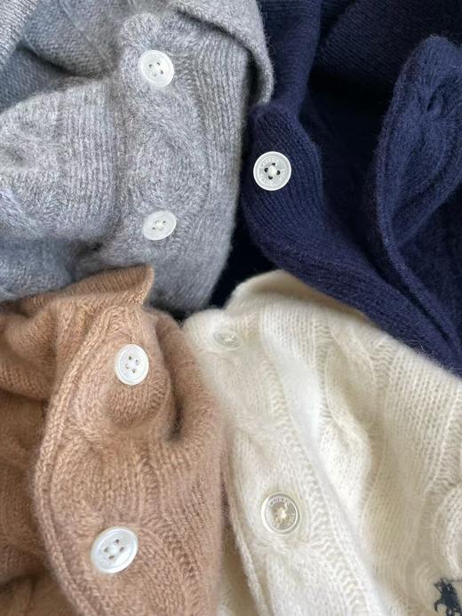 现货秒发~经典绞花羊绒羊毛Polo衫 商品图2