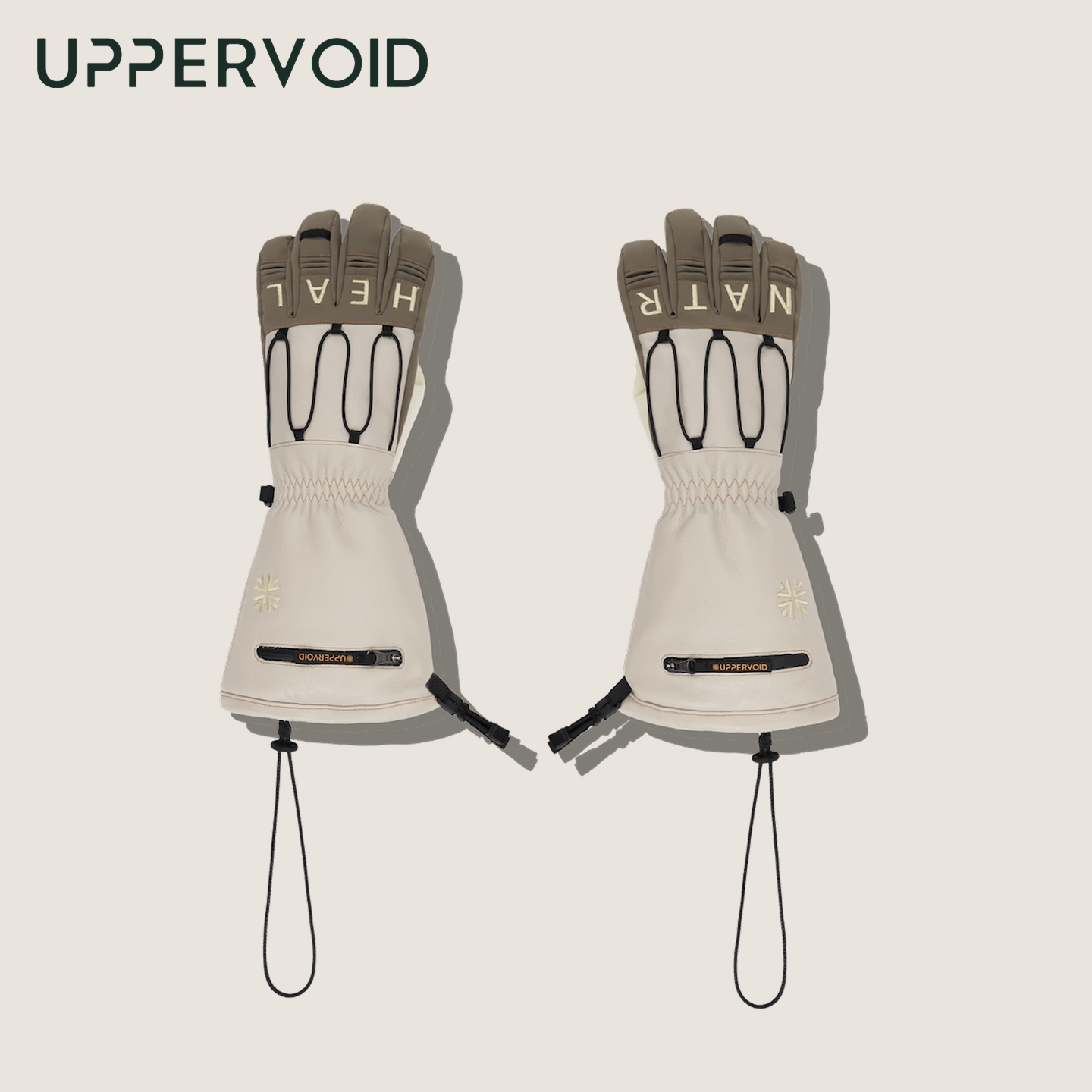 HEAL滑雪手套户外运动保暖山羊皮夹棉防水UPPERVOID二普纬度