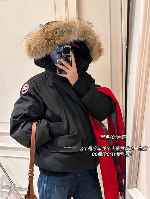 大鹅𝐂𝐡𝐢𝐥𝐥𝐢𝐰𝐚𝐤𝐞派克羽绒服飞行夹克羽绒服112402 商品图6