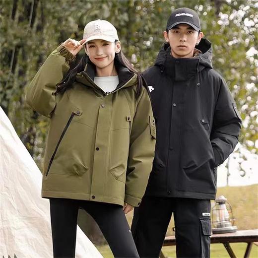 D112502冬季新款羽绒服休闲连帽夹克百搭外套男女同款 商品图6