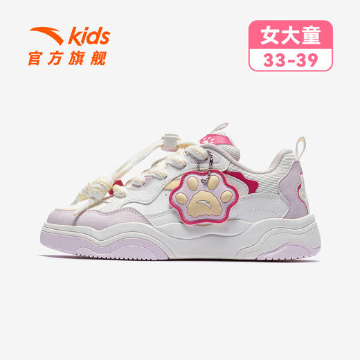 萌宠鞋丨安踏儿童运动鞋女童板鞋2025秋冬低帮耐磨滑板鞋小白鞋322548001 商品图3