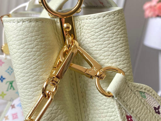 秋冬特惠💰1700 渠道级LV 新品 te级LV 动态芯片 M14101/M48865浅绿三彩限定款 本款 Capucines迷你手袋 商品图6