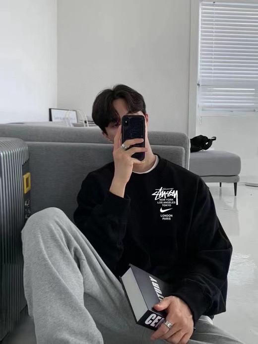 D112504联名冬季银狐绒加绒加厚圆领卫衣男女同款 商品图3