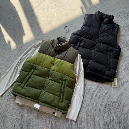 D112544男士双面拼色立领羽绒背心休闲叠穿保暖 商品图4