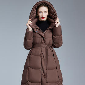 OYG 25M69加长款羽绒服连帽加厚抗寒保暖外套