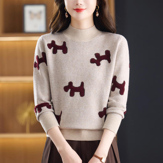 CC半高领毛衣女士短款秋冬2025新款洋气内搭上衣针织打底衫 商品图0