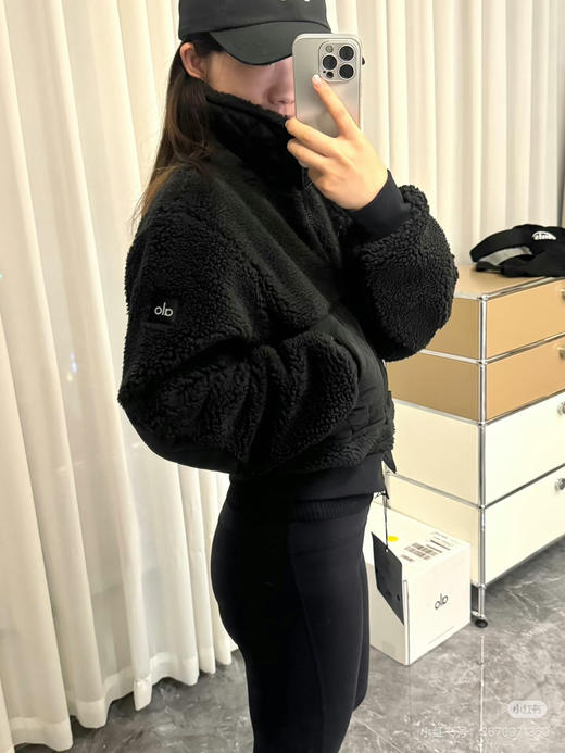 【秒杀价已调 直接拍】火爆的 Alo 上线开卖  智秀同款 立领短款 秋冬飞行员 羊羔绒外套 商品图14