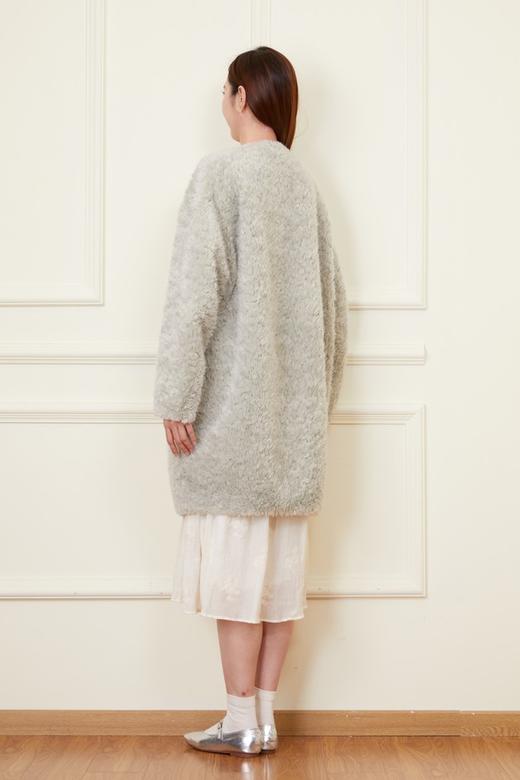 ESTELLICA 知性优雅V领廓形宽松羊羔毛大衣 21125 商品图4
