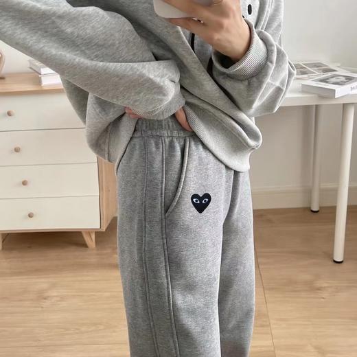 D112559棉混纺面料弹力松紧腰加绒加厚卫裤休闲裤 商品图7