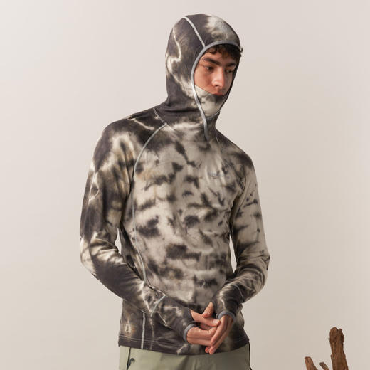 羊毛打底衫保暖轻量吸汗扎染长袖上衣冬男款UPPERVOID二普纬度 商品图1