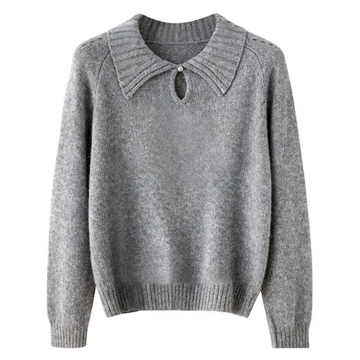 娃娃领镂空针织毛衣，高级感洋气内搭减龄打底上衣厚CC-27-25252 商品图4