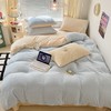 D112536氛围感奶油双拼牛奶绒高品质保暖牛奶绒床上四件套 商品缩略图1