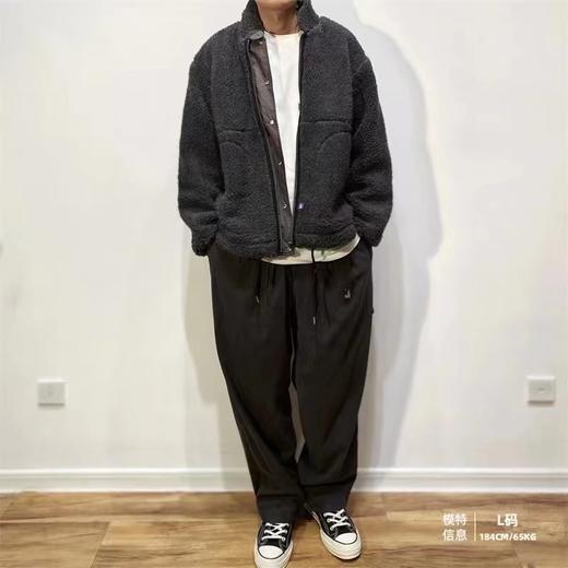 D112550休闲宽松日系简约保暖舒适男女排扣立领夹克外套 商品图9