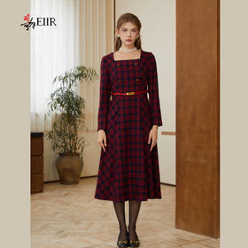 司歌长袖连衣裙收腰秋冬女A921218X