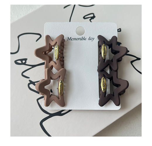 碎发固定半扎发或盘发需求磨砂韩系组合抓夹（4个）-纪念日百货门店同款167446469 商品图9