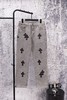 D112533限定精典黑色贴布十字拼皮灰色牛仔裤 商品缩略图0