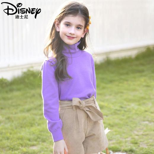 迪士尼女童高领打底衫秋冬2024新款儿童毛衣内搭洋气女孩秋季上衣 商品图1