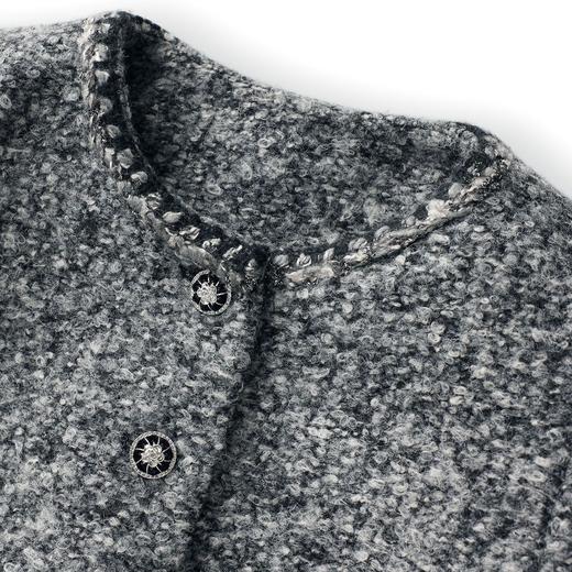 「高货wl」全新升级【铂金会员441/天猫599/差价158】(99051)洛诗琳2025冬季羊毛混纺蕾丝拼接小香风外套半身裙两件套 商品图4