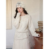 鹿向南「白松雨露」法式慵懒感杏色宽松毛衣女秋冬设计感长袖上衣 商品缩略图3