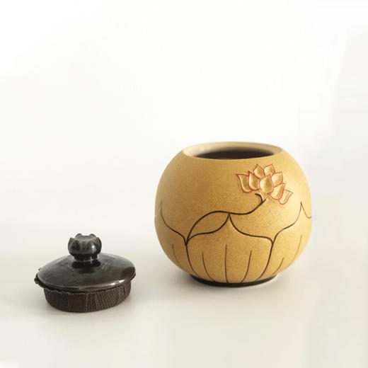 敦煌文创 莲花茶叶罐 商品图3