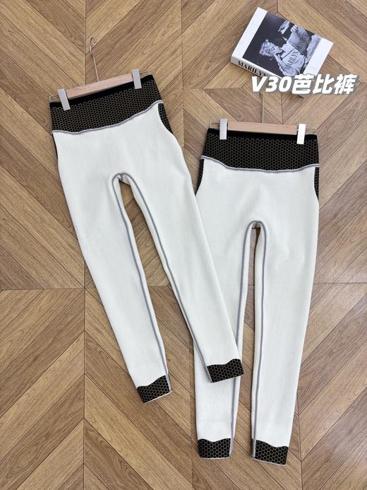 D112543黑金加绒瑜伽裤羊羔绒款高腰塑身鲨鱼芭比裤 商品图3