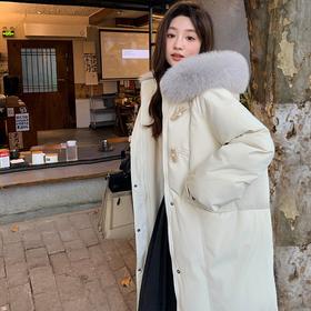 冬季新款羽绒棉服女中长款 棉衣加厚过膝棉袄外套潮