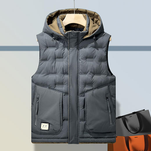 2025新款棉马甲  男士冬季羽绒棉服马甲新款 宽松潮牌加厚保暖大码运动 商品图0