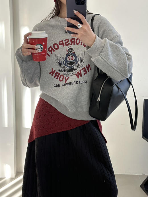 韩订九色一体绒卫衣美式复古调调 商品图9