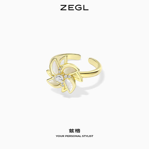 ZEGL设计师风车戒指女小众设计ins潮轻奢精致指环秋冬个性食指戒 商品图0