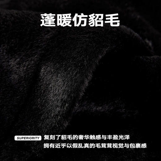 NPC潮牌皮毛一体仿水貂绒环保皮草连帽拉链外套保暖抗风NP5ATJ10 商品图4