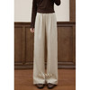 鹿向南「拾秋漫行」简约白色直筒休闲裤女秋冬百搭显瘦阔腿长裤子 商品缩略图0
