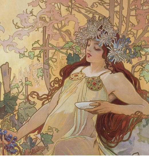 独角鹿西洋古董1896年法国出品版画作品《四季 Les Quatre Saisons》 商品图9