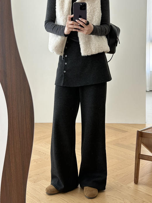 超时髦Acme一裤两穿双重显瘦可拆卸屁帘直筒裤 商品图9