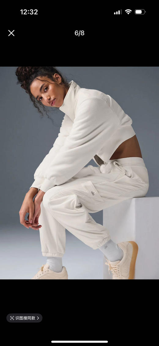 【秒杀价已调 直接拍】ALO 摇粒绒 拼接 保暖 工装 运动裤 可甜可咸的一款百搭裤 商品图2