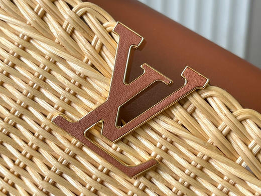 秋冬特惠💰1600 渠道级LV 新品 te级LV 动态芯片 M26025/M48865棕色编织印花竹篮 商品图3