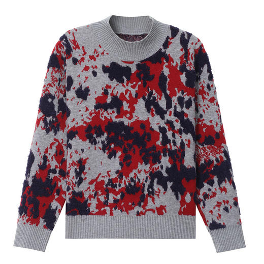 CC提花设计感毛衣女半高领套头百搭长袖针织衫秋冬打底衫保暖上衣 商品图4