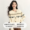 【11/26新品】熙世界费尔岛提花圣诞毛衣开衫女秋冬新款小香风牛角扣圆领针织衫 商品缩略图1
