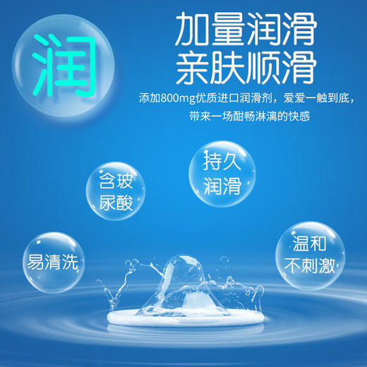 4维空间 玻尿酸003*12只 超薄润滑无感【粉丝专享-7折任选3大盒】马来西亚原装进口情趣避孕套 商品图2