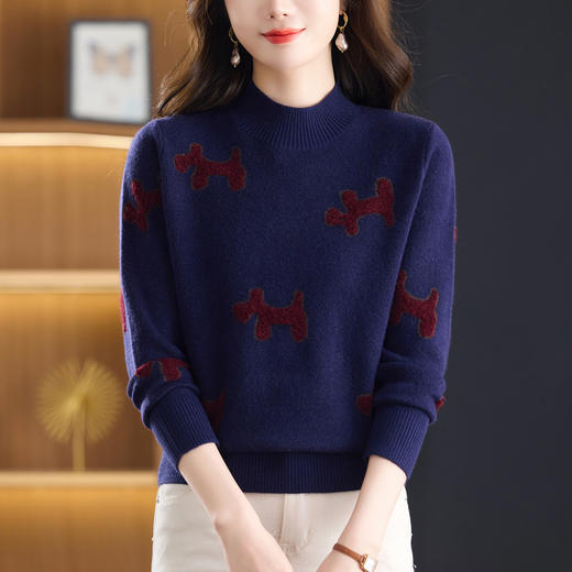 CC半高领毛衣女士短款秋冬2025新款洋气内搭上衣针织打底衫 商品图2