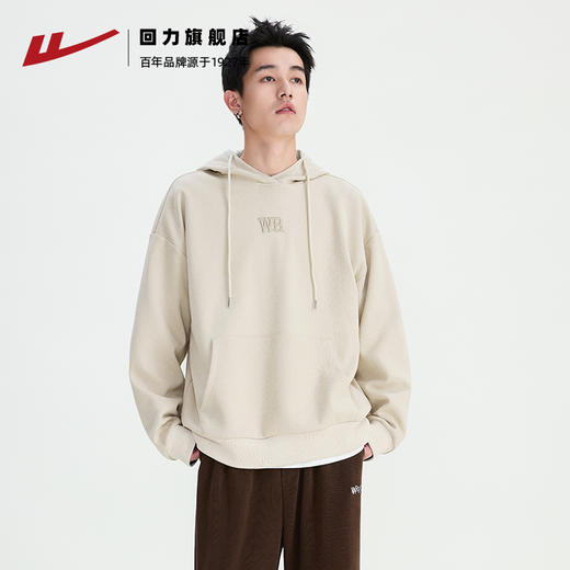 回力刺绣卫衣男生款美式春秋季情侣装潮牌痞帅高级感vintage外套 商品图3