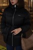 D112548女士黑色中长款含腰带羽绒夹克羽绒服 商品缩略图9