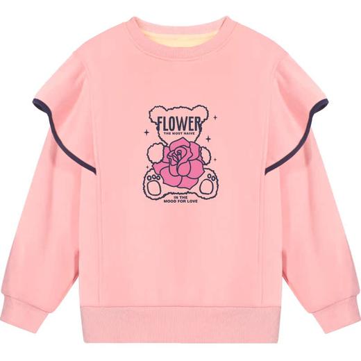 2023新款洋气女童加绒卫衣冬季儿童加厚一体绒时尚女孩甜美上衣潮 商品图4