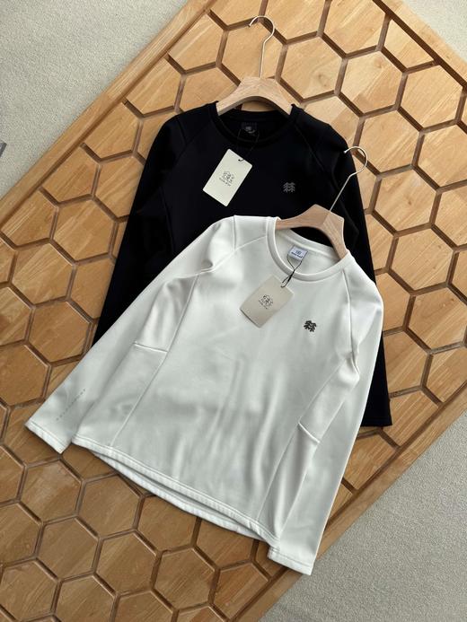 D112532女款长袖T恤吸湿排汗女士圆领加绒长袖上衣 商品图0