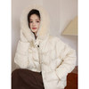 鹿向南「山茶白羽」90白鸭绒杏色可拆卸羽绒服女冬季加厚保暖外套 商品缩略图4