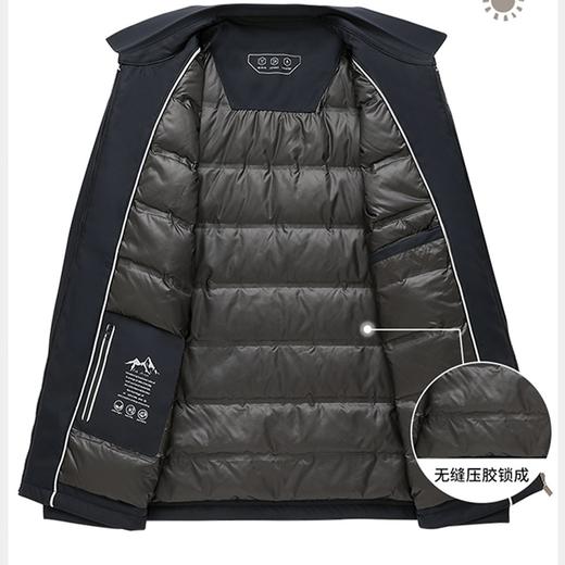 岸纾 90白鸭绒三防行政经典夹克羽绒服 商品图2