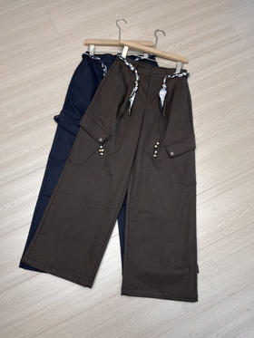 原单阔腿工装裤