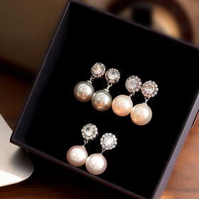 BAOFANDI宝梵迪2026新款小众设计高级感法式珍珠耳钉 百搭温婉精致耳饰BF