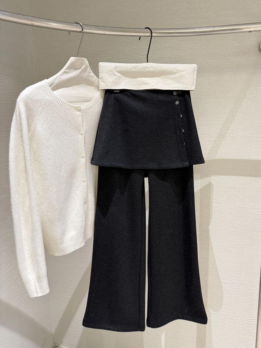 超时髦Acme一裤两穿双重显瘦可拆卸屁帘直筒裤 商品图14