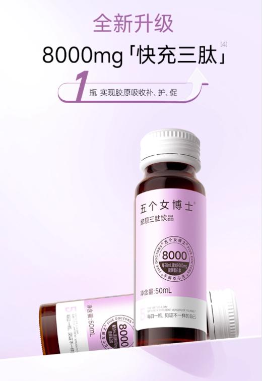 心选丨五个女博士胶原三肽饮品（8000mg）（14支） 商品图0