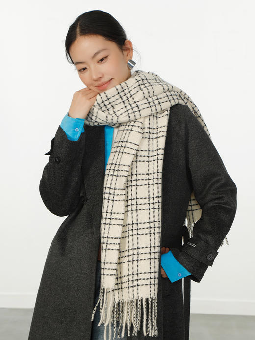韩系佰搭经典格纹温暖冬日围巾-纪念日百货门店同款165198781 商品图1